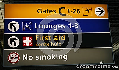Airport directional signs
