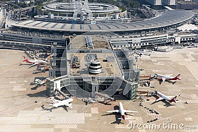 Airport Duesseldorf - aerial view