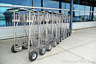 Airport luggage carts