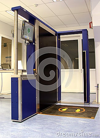Airport security body scanner
