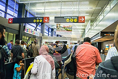 Airport security line