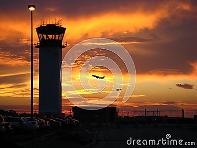 Airport at Sunset