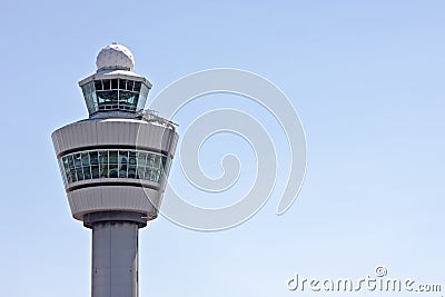 Airport tower in the Netherlands