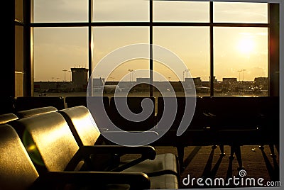 Airport window view