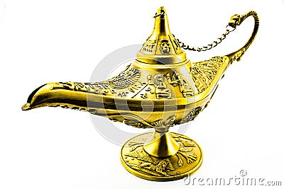 Aladdin`s magic genie lamp