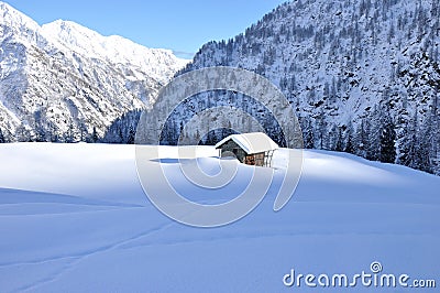 Alps winter chalet