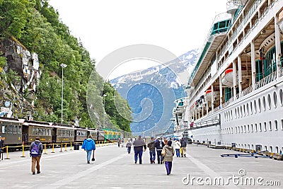 Alaska Skagway Railroad Dock Cruise Ships