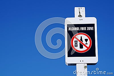 Alcohol Free Zone sign