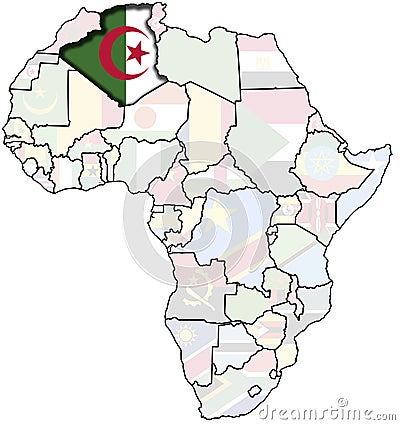 Algeria on africa map