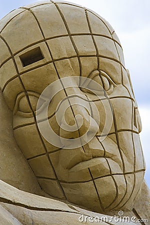 Alien Head Sand Sculpture