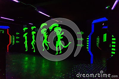 Alien laser tag arena