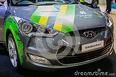 All new Veloster with brazil skin for football world cup from hyundai at The 35th Bangkok International Motor Show, Concept Beauty