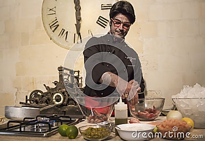 Almo bibolotti show cooking