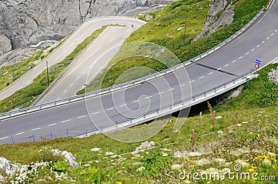 Alpine winding road