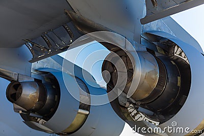 American C-17 Globemaster jet engine