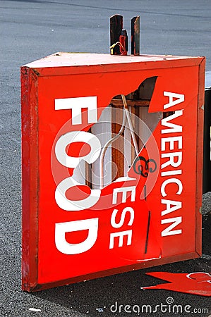 American Chinese Food Sign