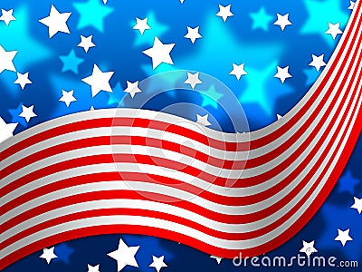 American Flag Background Means National Proud And Identity