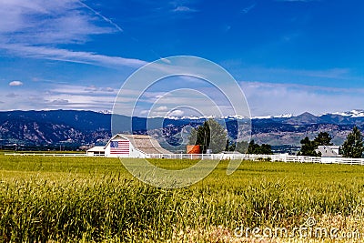 American Flag Barn in Boulder, CO