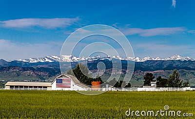 American Flag Barn in Boulder, CO