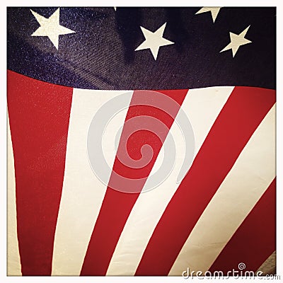 American flag close up