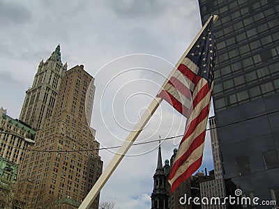 American flag in New York