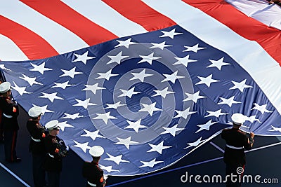 American flag on US Open