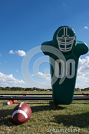 American Football Hit Pad and Ball