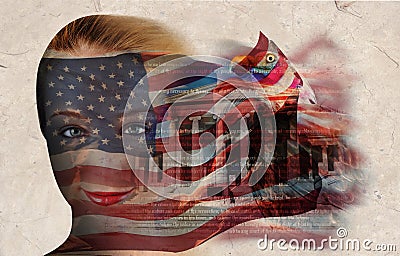 American Liberty Flag Woman