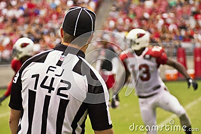 American NFL Football Field Judge Official