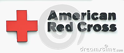 American red cross sign