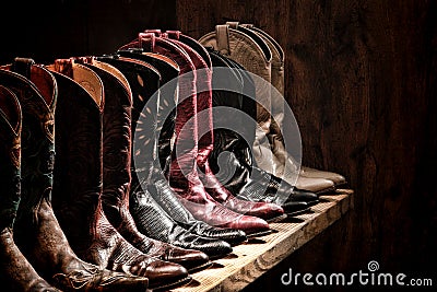 American West Rodeo Cowgirl Boots Shelf Collection