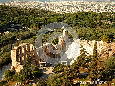 Amphitheatre Amphitheater Athens Aerial