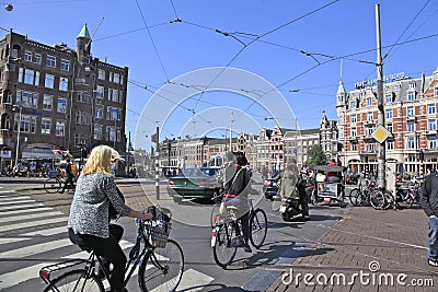 Amsterdam Bikes Scooters and Cars