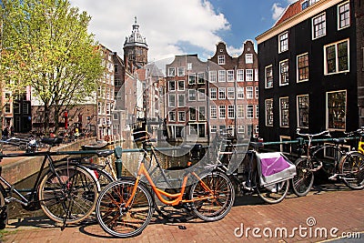 Amsterdam city with bike in Holland