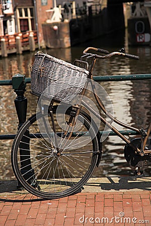 Amsterdam city with bike in Holland