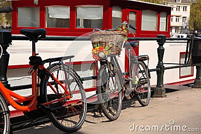 Amsterdam city with bike in Holland