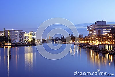 Amsterdam skyline in Netherlands