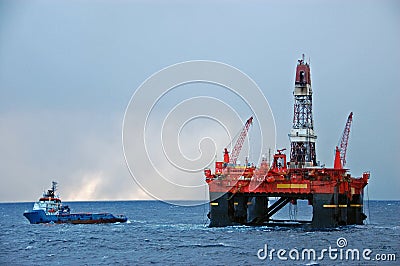 Anchor handling operation in the North Sea