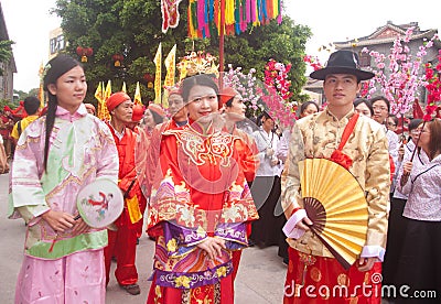 The ancient Chinese traditional wedding