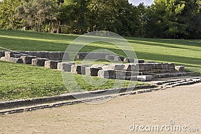 Ancient classic greek olympic stadium at Olympia