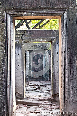 Ancient door at Pimai city, Thailand