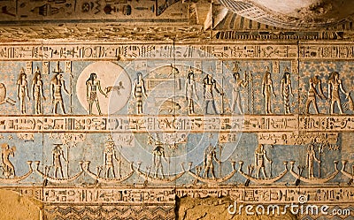 Ancient Egyptian Zodiac ceiling showing Pisces