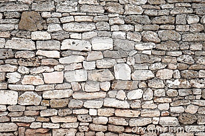 Ancient gray stone wall, background texture