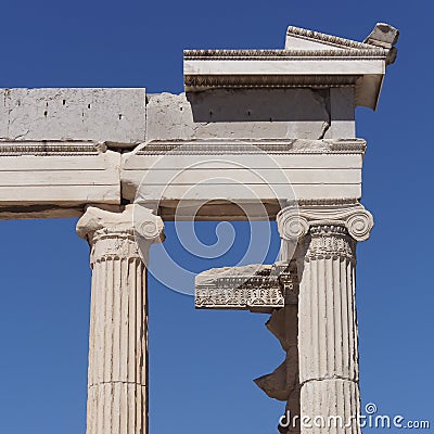 Ancient Greek temple detail