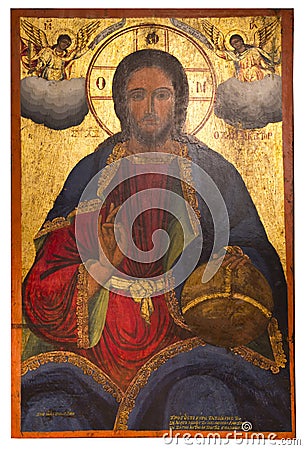 Ancient icon from monastery of the Panayia Kera.Island of Crete