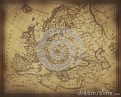 Ancient map of Europe