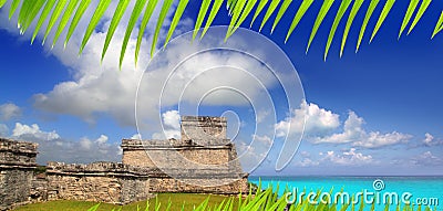 Ancient Mayan ruins Tulum Caribbean turquoise