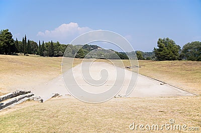 Ancient stadium in Olympia for Olympic Games