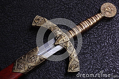 Ancient sword on a beautiful background