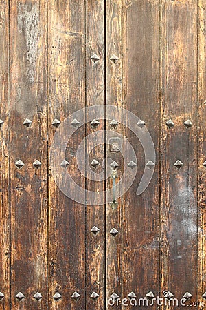 Ancient wood front door